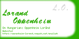 lorand oppenheim business card